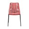 Armen Living Clip Indoor Outdoor Stackable Steel Dining Chair with Brick Red Rope, PK2 LCCPSIBRK - alternate 3